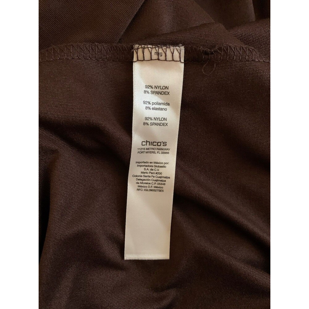 Chicos Size 3 Womens XL Brown Top Sleeveless Tank Layering Stretch - Picture 4 of 7